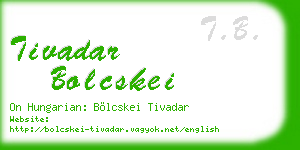 tivadar bolcskei business card