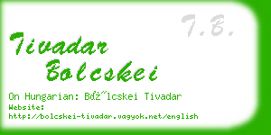 tivadar bolcskei business card